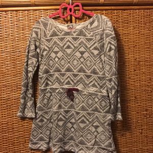 Lucky Brand grey knit dress with silver lurex 4T